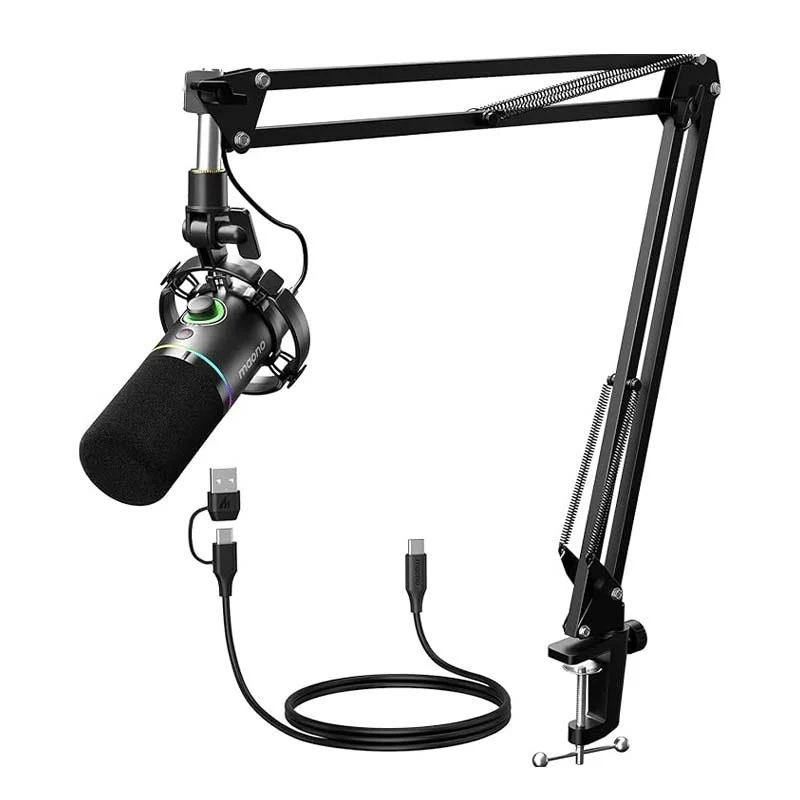Maonocaster PD200XS USB/XLR Dynamic Microphone Set with Boom Arm
