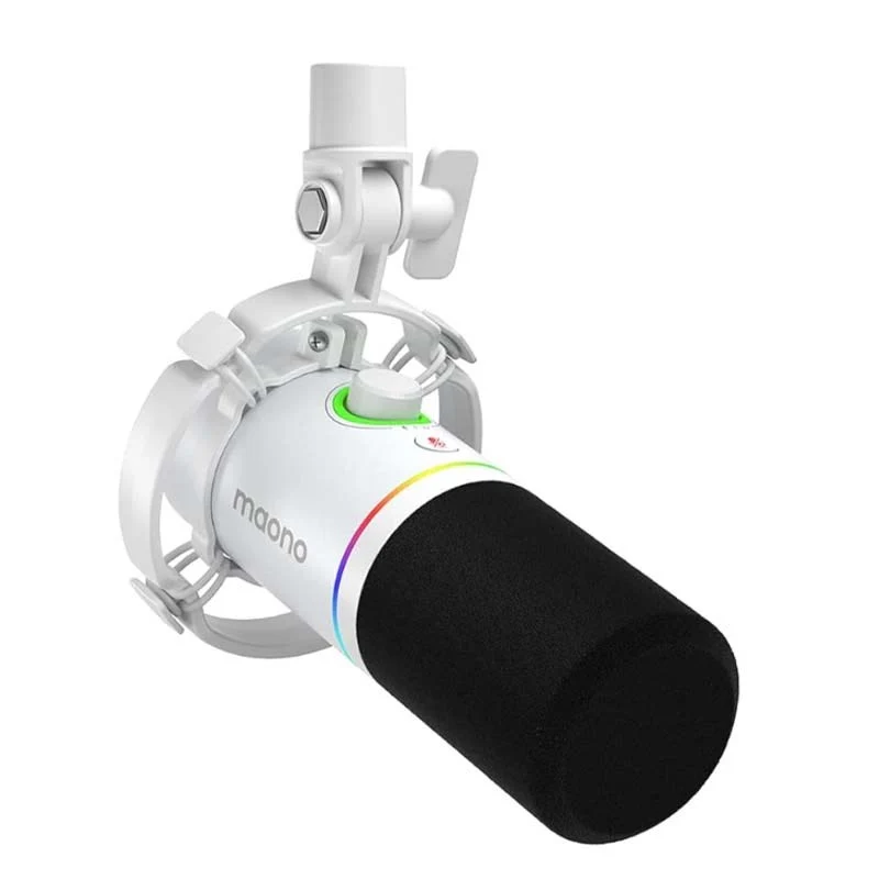 Maonocaster PD200X USB/XLR Dynamic Gaming RGB Microphone – White