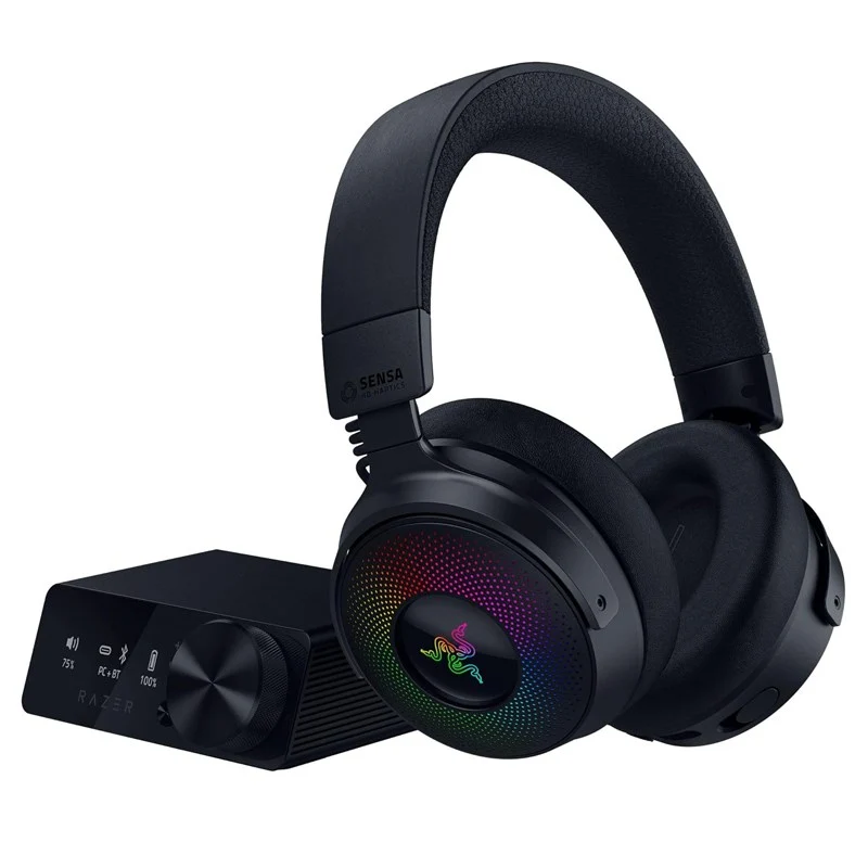 Razer Kraken V4 Pro Wireless Gaming Headset with OLED Control Hub for PC, PS5, Switch, Mobile - Black