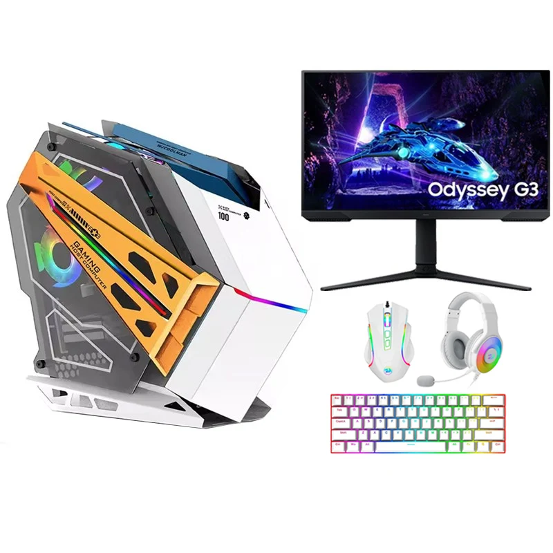 i5 GAMING PC i5-14400F, RTX 4060, Windows 11 PRO with Samsung 24" FHD 180Hz Gaming Monitor and 4in1 Gaming Kit