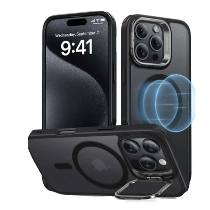 ESR Classic Hybrid MagSafe Apple iPhone 16 Pro Case with Stand - Frosted Black