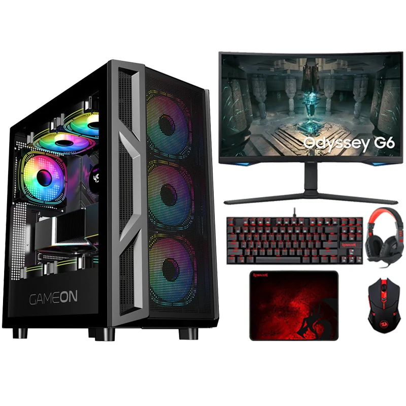 i7 GAMING PC, i7-14700K, RTX 4080 SUPER, Windows 11 PRO with Samsung Gaming Monitor and 4in1 Gaming Kit