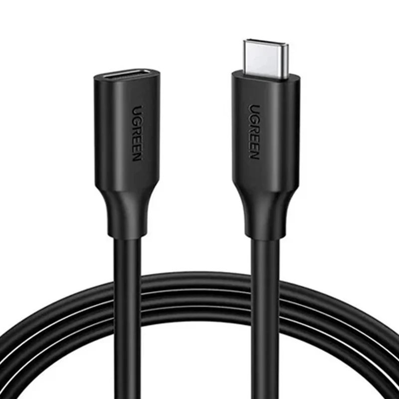 Ugreen US353 USB-C/M to USB-C/F Gen2 5A Extension Cable (1 M) - Black