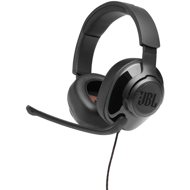 JBL Quantum 200 Wired Over-Ear Gaming Headphones, Black