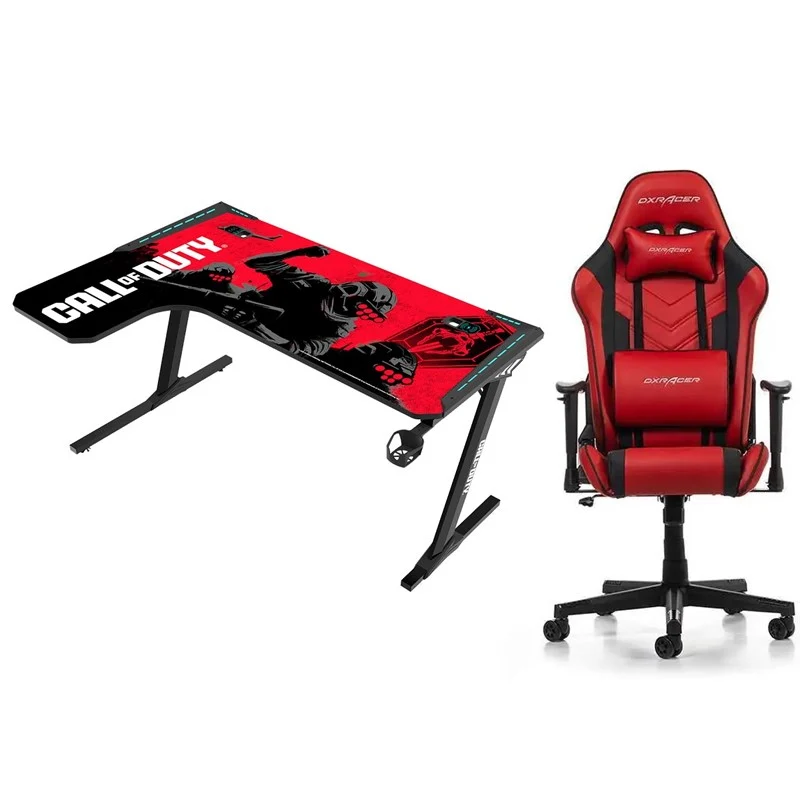 Call Of Duty GAMEON Phantom XL-L Series Gaming Desk with DXRacer P132 Prince Series Gaming Chair