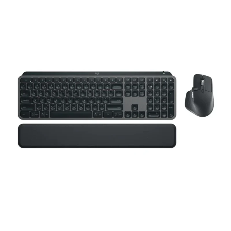 Logitech MX Keys S Combo (3 in 1) MX Master, 3S MX Keys & MX Palm Rest, Wireless Keyboard, Mouse & Palm Rest (English/Arabic) - Graphite