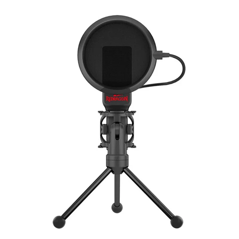Redragon SEYFERT GM100 Professional Gaming Stream Microphone with Pop Filter - Black