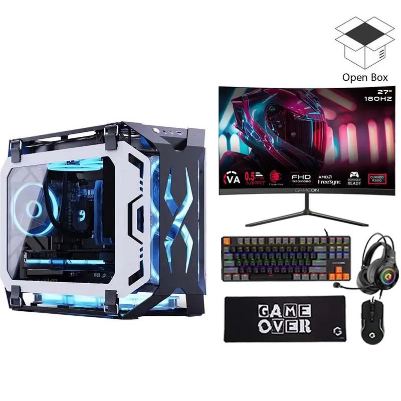 i7 GAMING PC, i7-14700F, RTX 4060 Ti 16GB, Windows 11 PRO with GAMEON 27" Gaming Monitor and 3in1 Gaming Kit (Open Box)