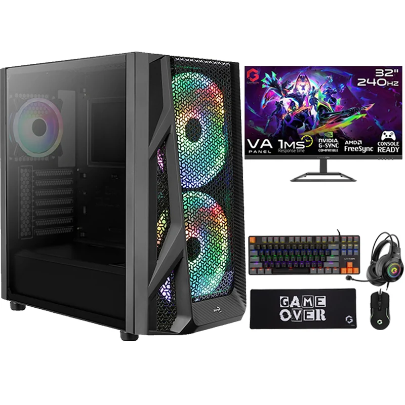 i5 GAMING PC, i5-14600KF, RTX 4060 8GB, Windows 11 PRO With GAMEON 32" FHD 240Hz Gaming Monitor and GAMEON VIPER X 4in1 Gaming Kit