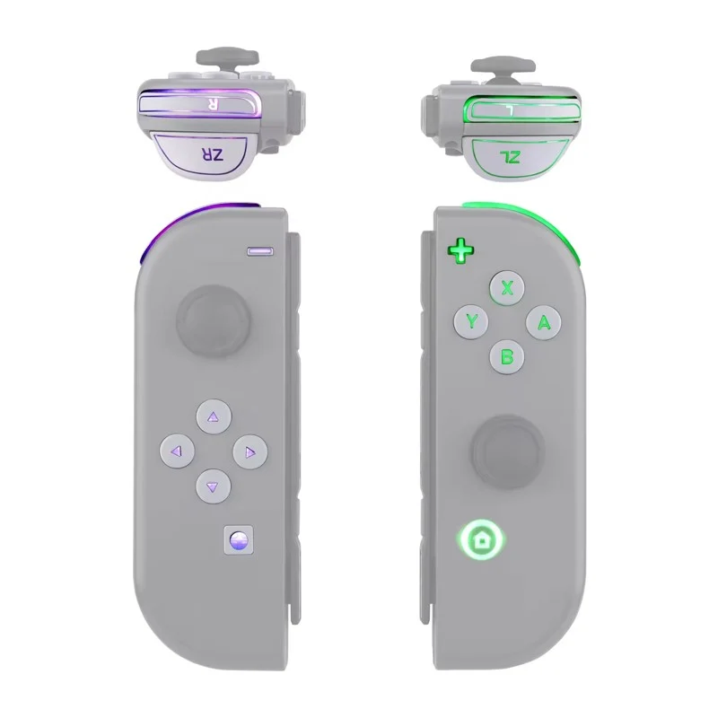 eXtremeRate 7 Colors 9 Modes Button Control DFS LED Kit Mod With Clear Buttons For NS Switch & Switch OLED Controller