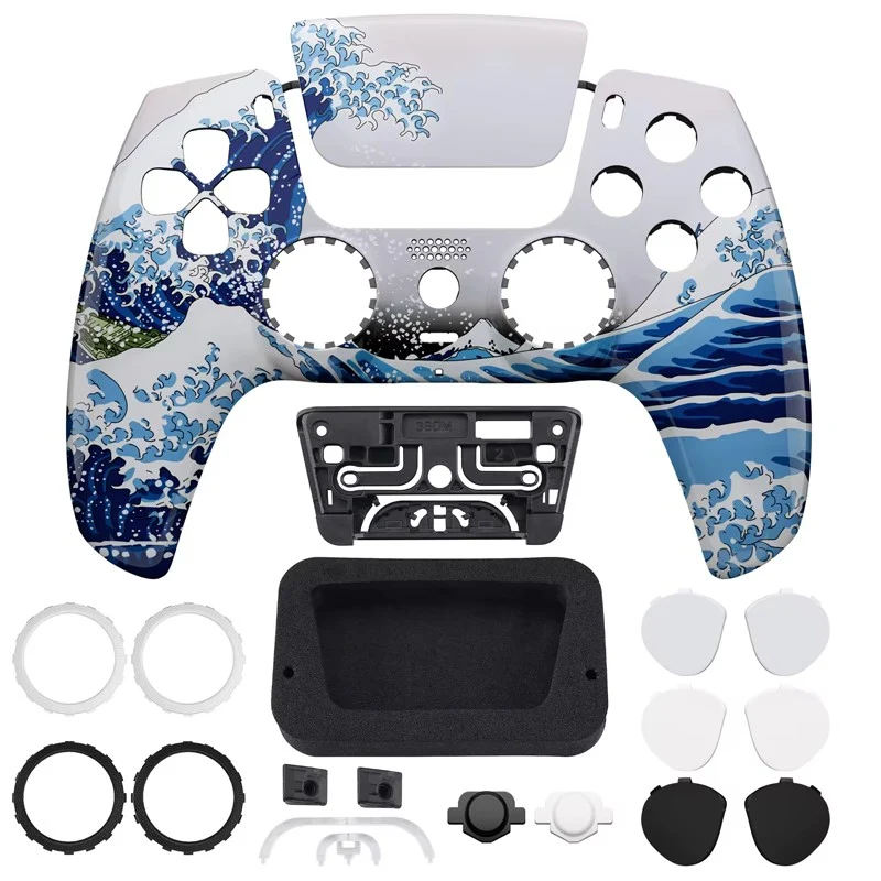 eXtremeRate The Great Wave Custom Control Shell Faceplate Cover For Dualsense Edge PS5 Controller