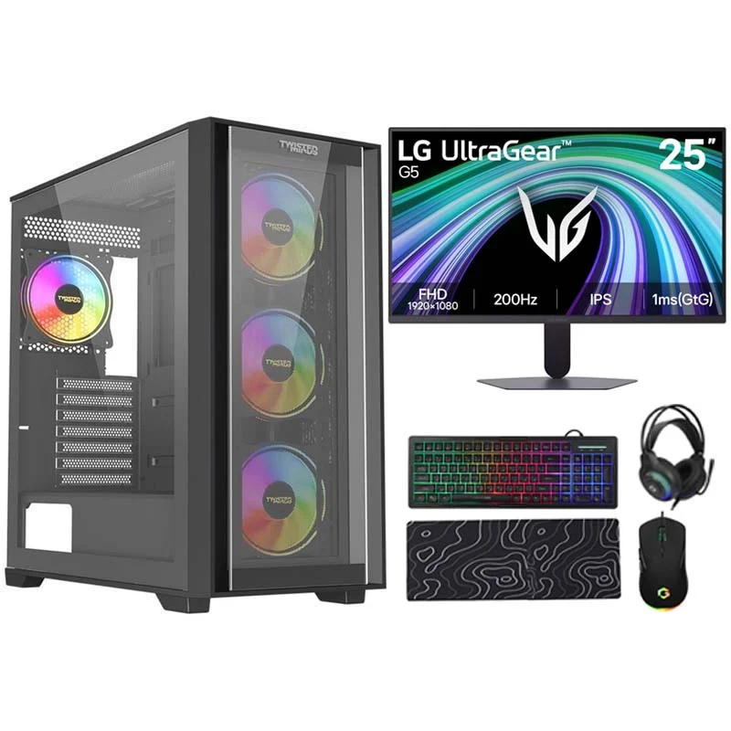 i5 GAMING PC, i5-14400F, RTX 3060 12GB, Windows 11 Pro With LG Gaming Monitor and 4in1 Gaming Kit