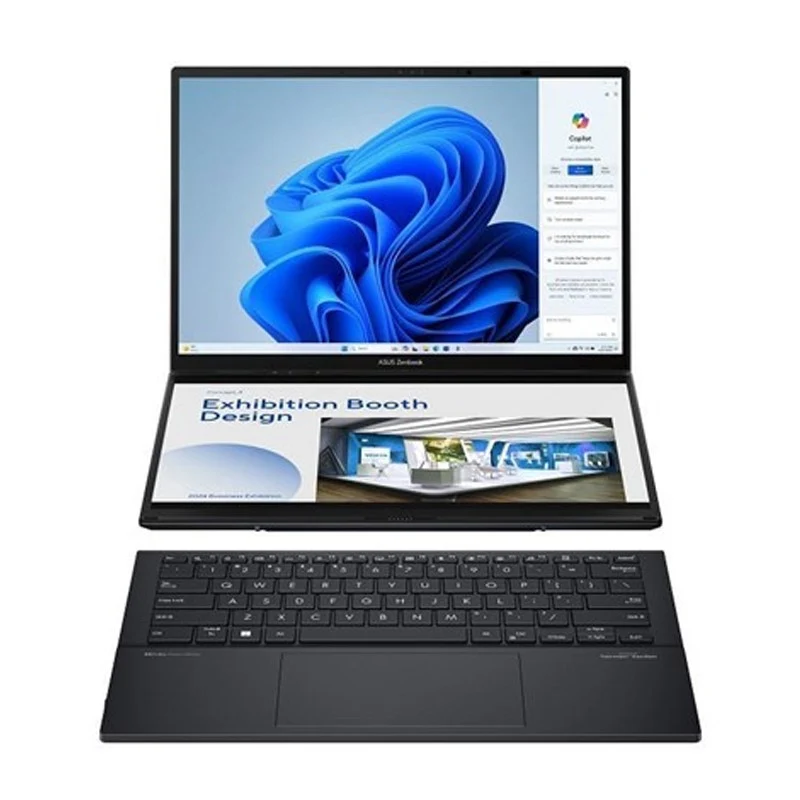 ASUS Zenbook Duo (2024) UX8406, Dual 14.0", FHD (1920 x 1200) OLED, Intel Core Ultra 7, 16 GB RAM, 1 TB SSD, English Keyboard