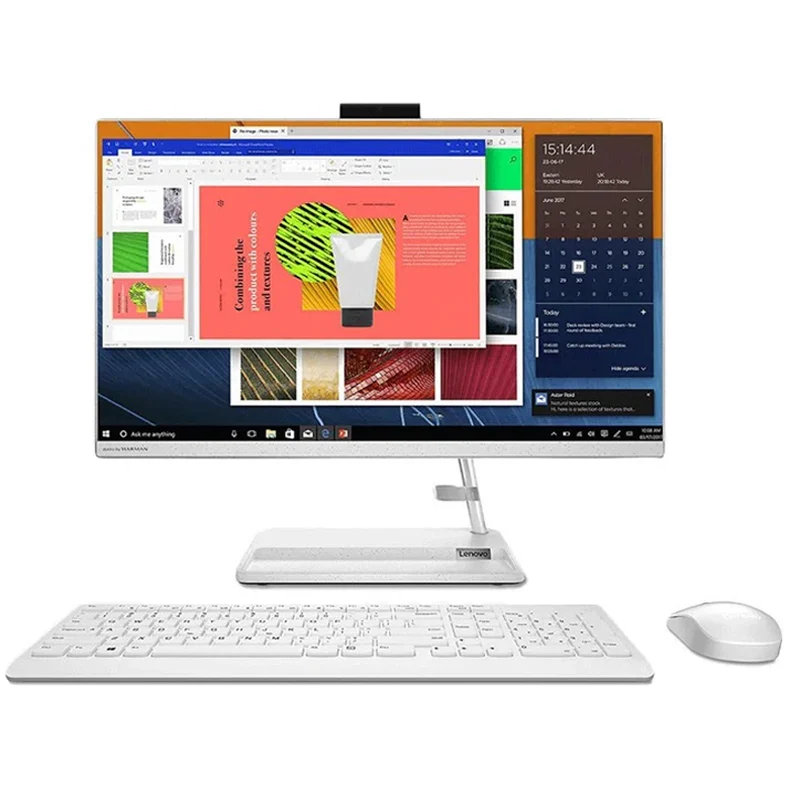 Lenovo IdeaCentre AIO 3, Display 23.8" FHD IPS, Intel Core i5-1240P, 8GB RAM, 512 SSD, NVIDIA Ge Force MX550 2GB, Wi-Fi 6, Wireless Keyboard & Mouse, White