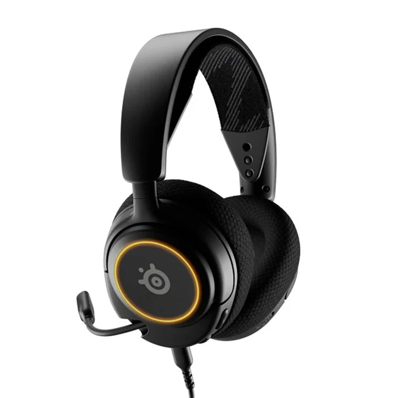 SteelSeries Arctis Nova 3 Wired RGB Gaming Headset, for PC, Playstation & Xbox, USB-C (USB-A adapter included), Black