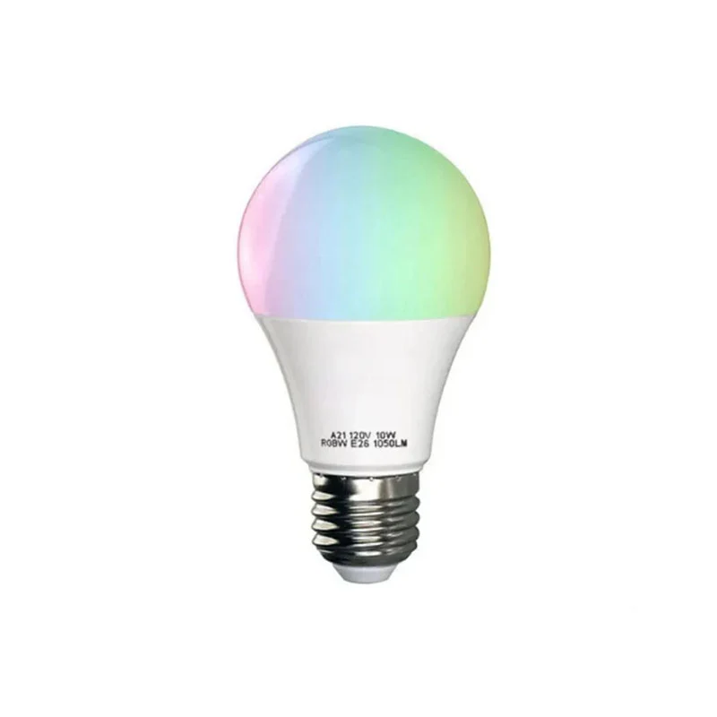 Smart WiFi 10W LED RGB Bulb A60 With App Control Works with Amazon Alexa, Google Home Assistant - White