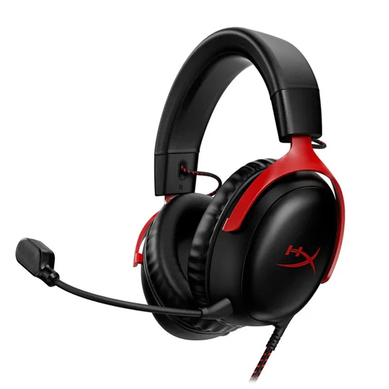 HyperX Cloud III DTS Headphone:X Spatial Audio Wired Gaming Headset for PC, PS5, PS4, Xbox One, Switch - Black/Red