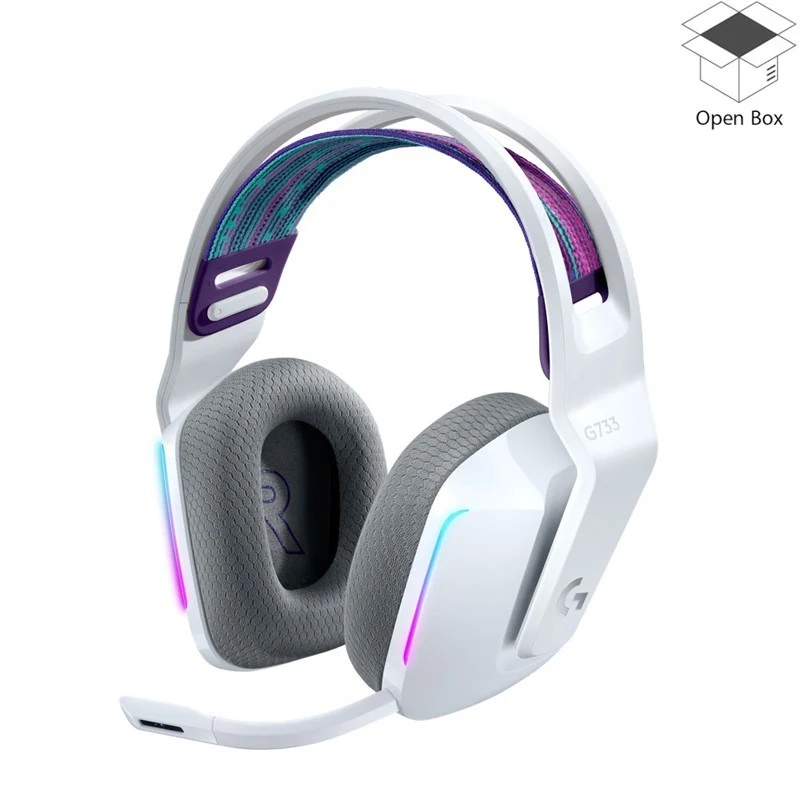 Logitech G733 Lightspeed Wireless RGB Gaming Headset, White - Open Box