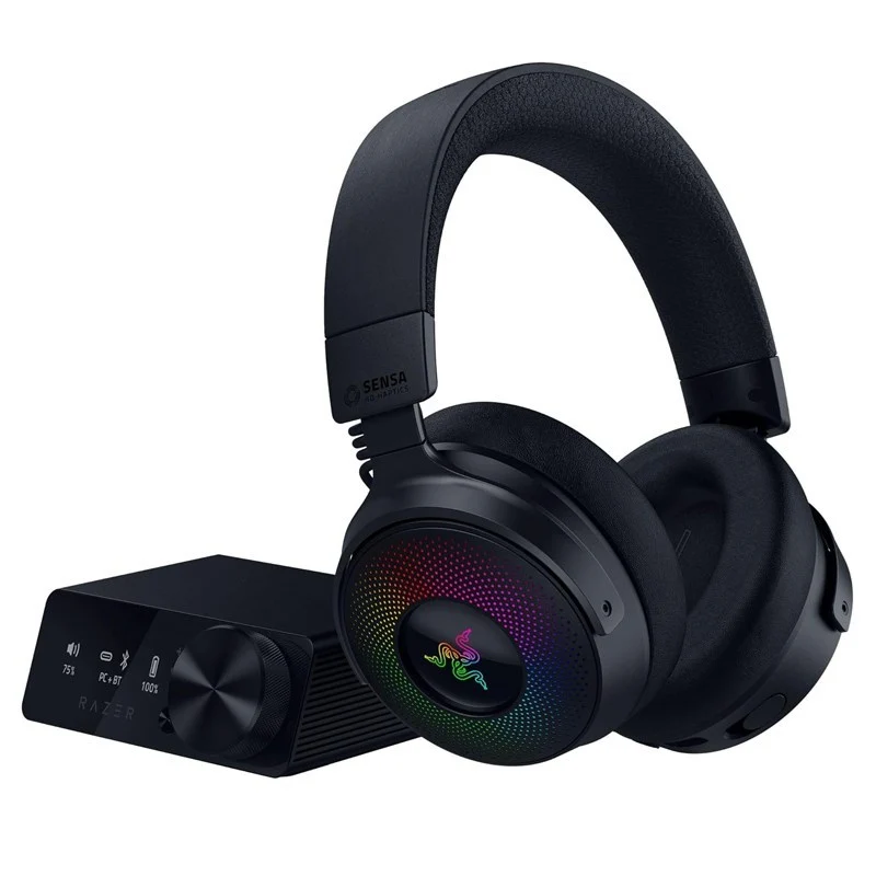 Razer Kraken V4 Pro Wireless Gaming Headset with OLED Control Hub for PC, PS5, Switch, Mobile