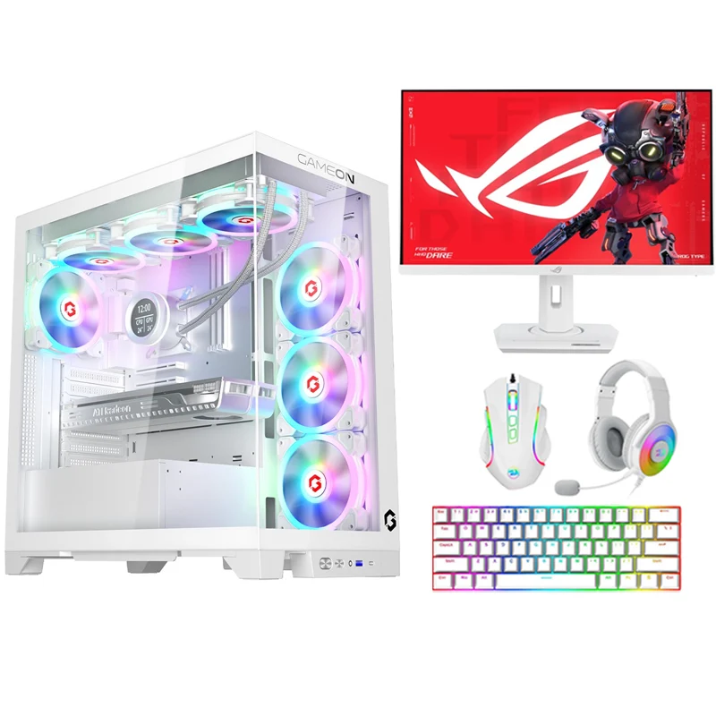 Ultra 7 Gaming PC, Ultra 7 265KF, RTX 4070 Ti SUPER 16GB, Windows 11 Pro with Gaming Monitor and 3in1 Gaming Kit