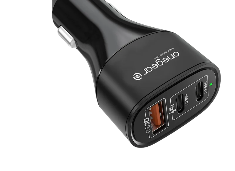 ACTION CAR CHARGER 60W 3 PORTE (1 USB 2 TYPE-C)