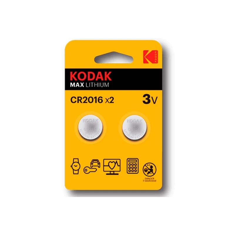 Kodak CR2016 Max Pack 2 Pilas Botón Litio 3V