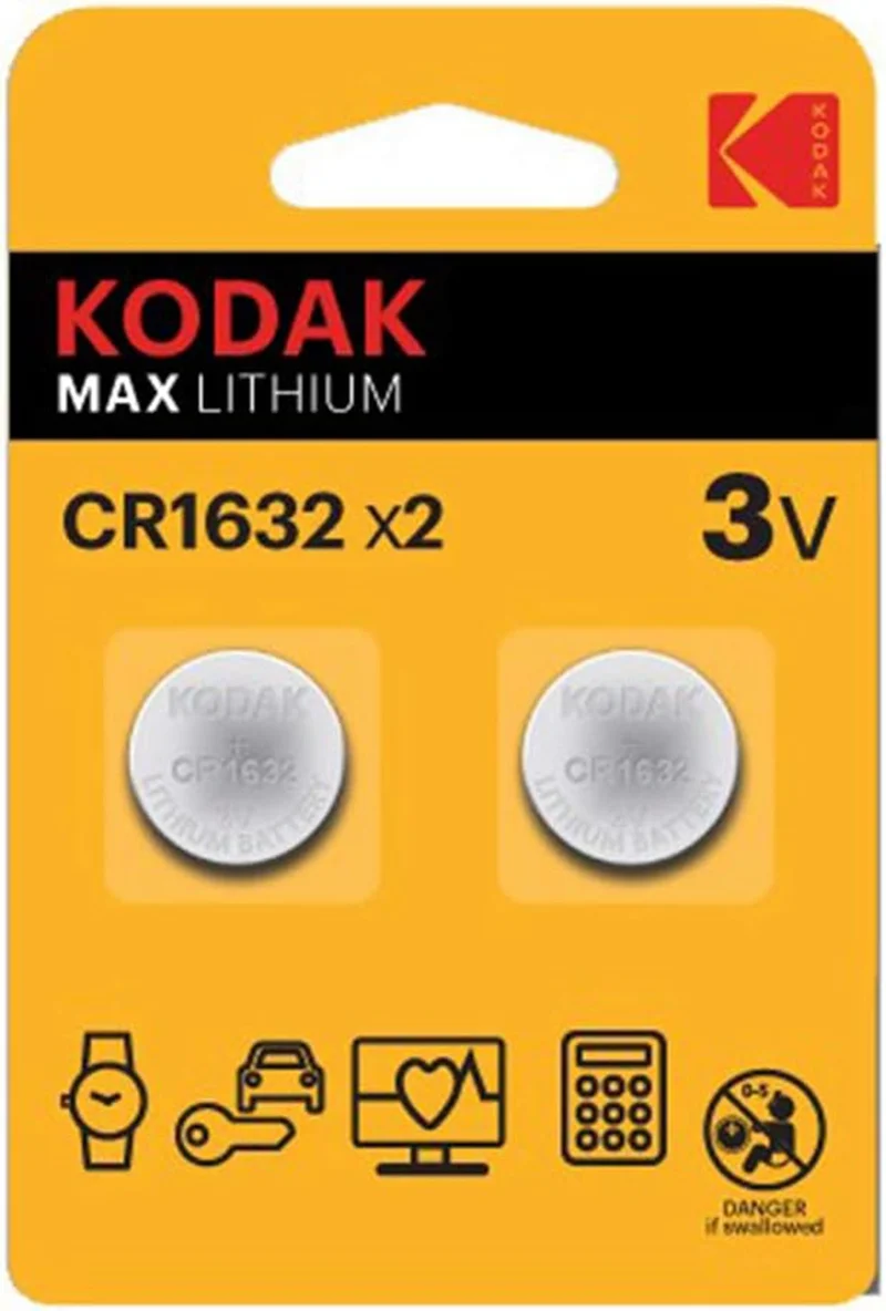 Kodak Pila de Botón MAX Litio CR1632 3V x 2 uds