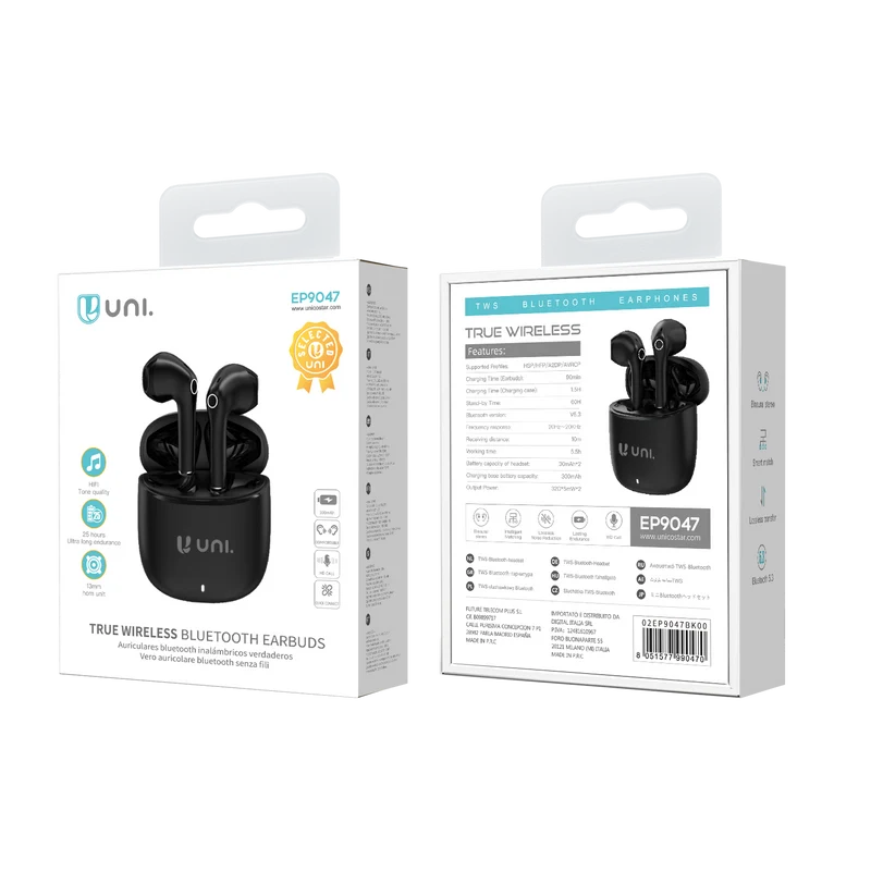 UNICO EP9047 Auriculares Bluetooth UNI-TWS tipo semi-in-ear
