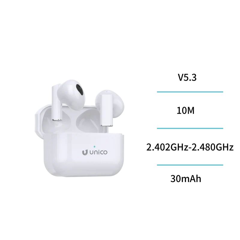 UNICO EP0344 Auricular Bluetooth TWS semiauricular con cordón de sujeción