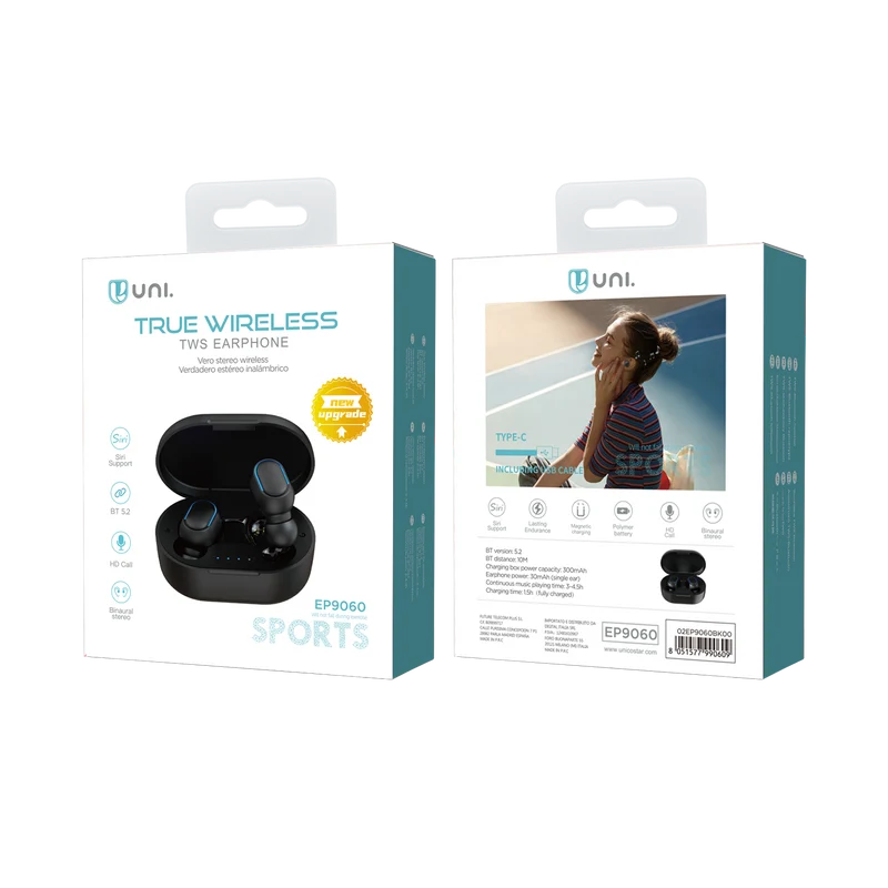 UNICO EP9060 Auriculares Bluetooth UNI-TWS Bean