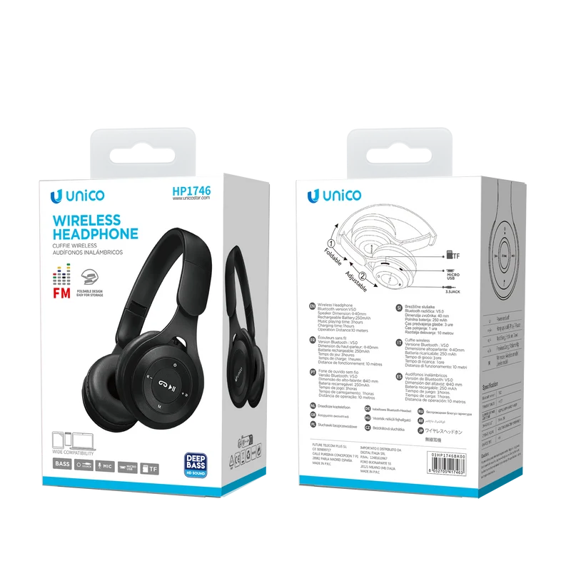 Unico HP1746 Cascos Inalambrico
