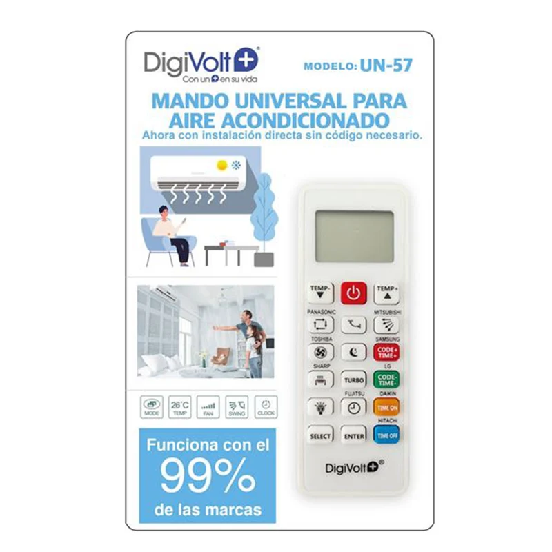Digivolt UN-57 Mando Universal Aire Acondicionado