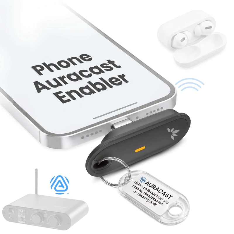 Aura C | Auracast Receiver for phones to receive broadcasts