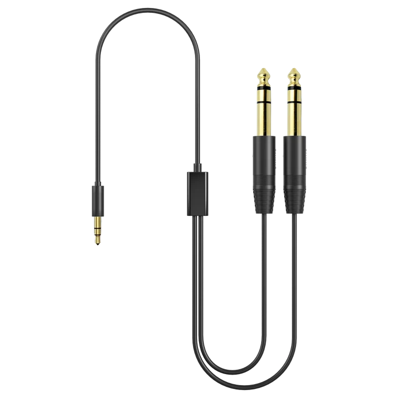 Dual 6.35mm TS to 3.5mm TRS Adapter
