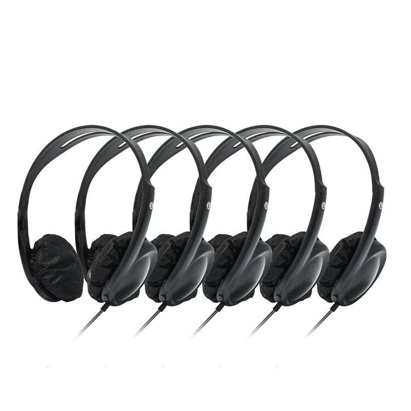 Wired On-Ear Headphones 5 Pack