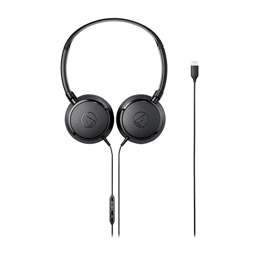 Audio-Technica ATH-S120C On-Ear USB-C Headphones (Black)