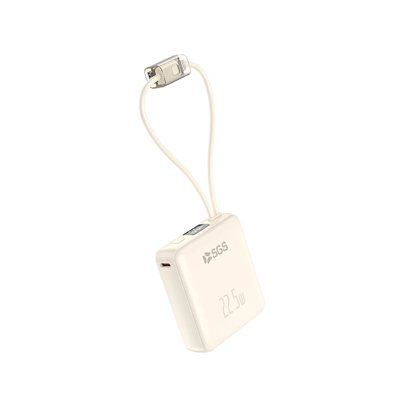 Powerbank Double Cable - 10000mAh - White