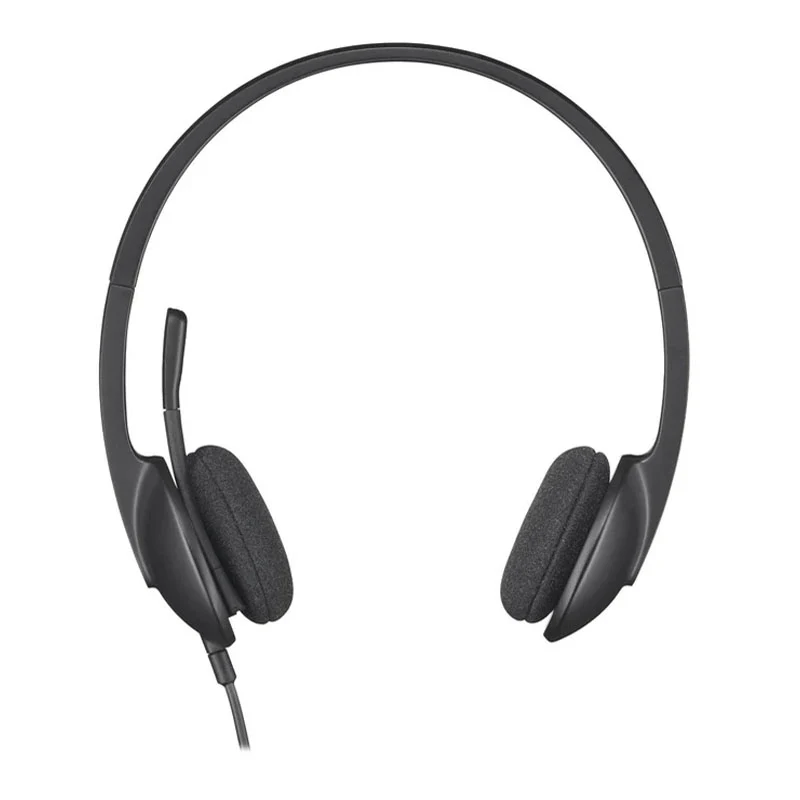 Logitech H340 USB Headset, Plug And Play, Noise Cancelling Microphone, USB Type A, Adjustable Headband - Black