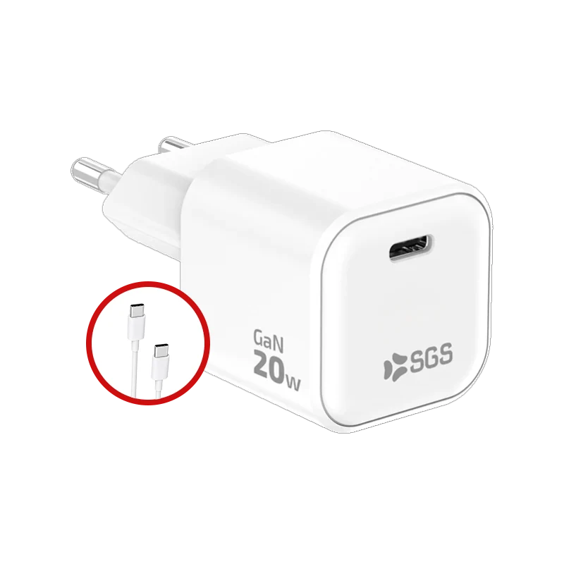 Travel Charger - USB-C PD GAN 20w + Cavo TPC - TPC