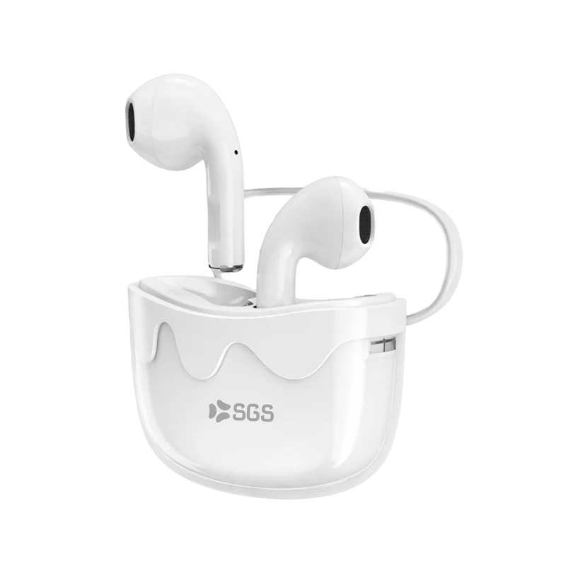AIR JOY SGS Auricolari Wireless TWS Con Custodia White