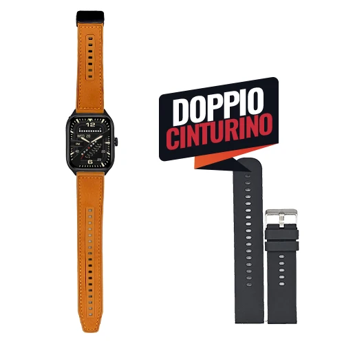 Smartwatch SGS Square LINK Doppio Cinturino EasyClip Orange + BK