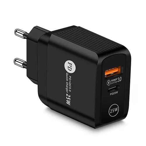 ACTION CHARGER 2 PORTA USB + PD QC3.0 25W