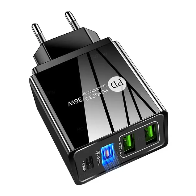 ACTION CHARGER 4 PORTE USB 3 + PD QC3.0 25W