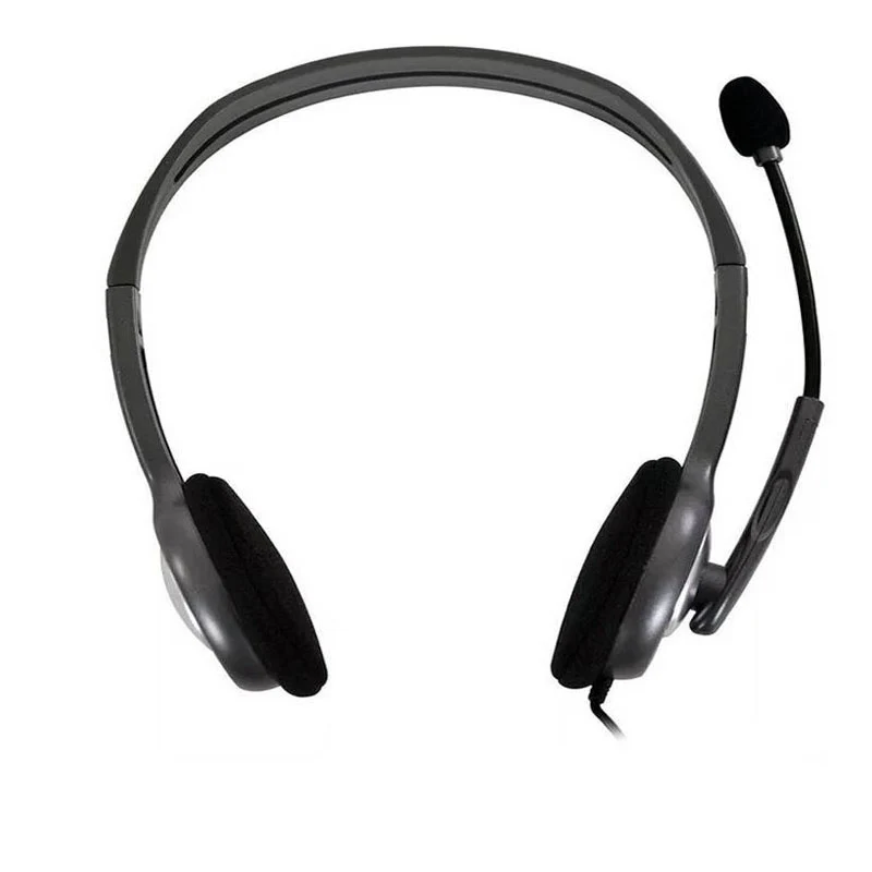 Logitech Stereo Headset H111, Bi-directional Microphones Type, Adjustable Headband, 3.5mm Audio Jack - Black