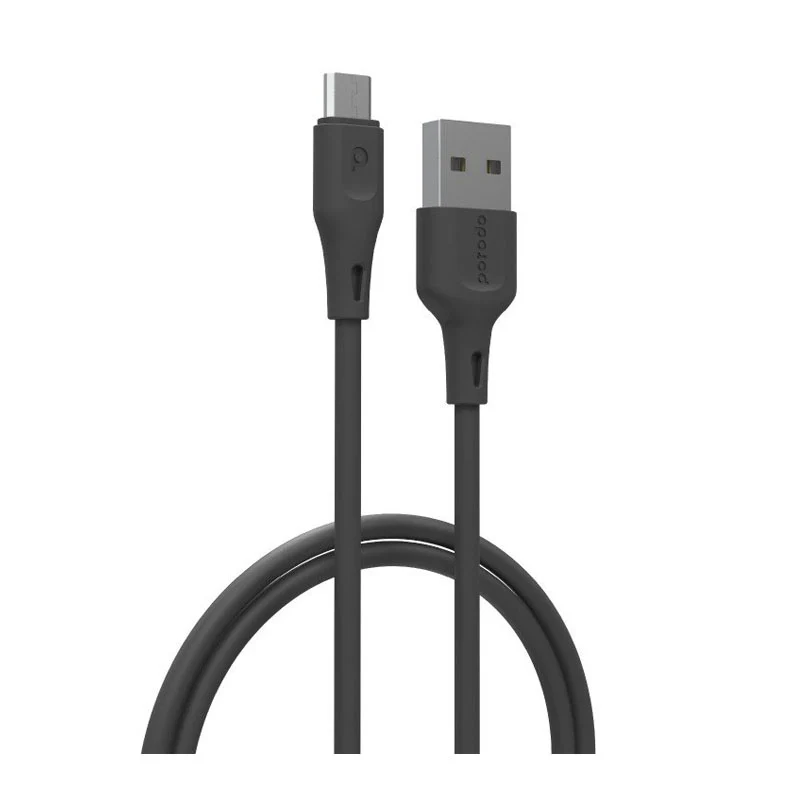 Porodo USB Cable Lightning Connector Durable Fast Charge and Data Cable (2M 2.4A), White.