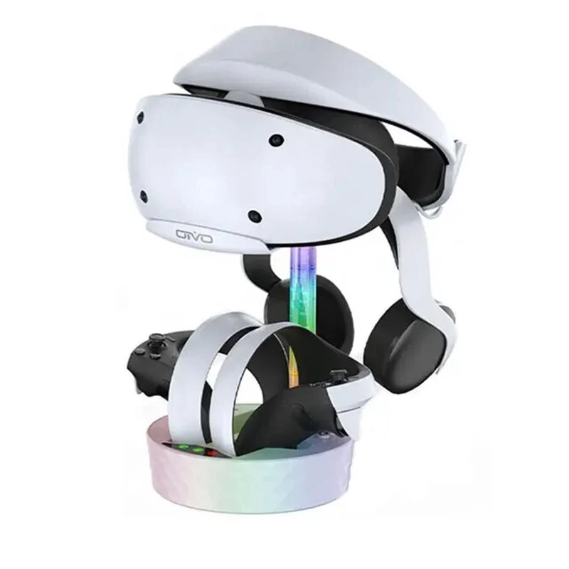 OIVO PSVR2 Stand Multifunctional Colorful RGB Charger Base For PS VR2 Magnetic Charging Dock Station VR Glasses Storage Stand (IV-P5272)