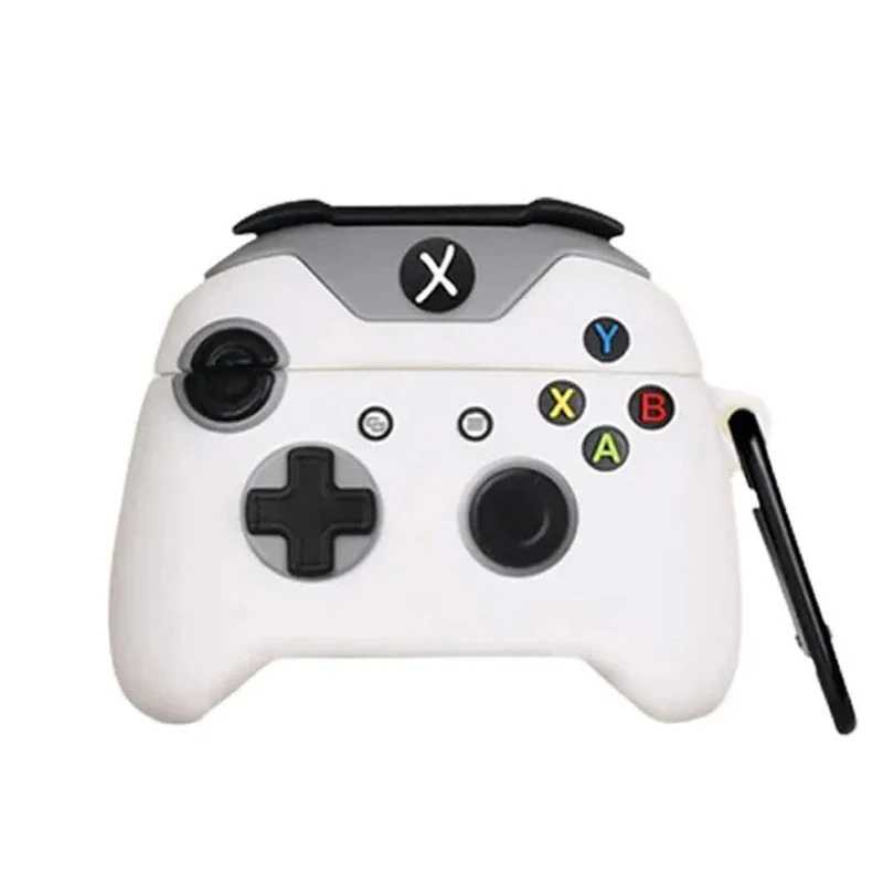 Airpods 3 Silicon Case - XBOX One Controller Version with Keychain - White