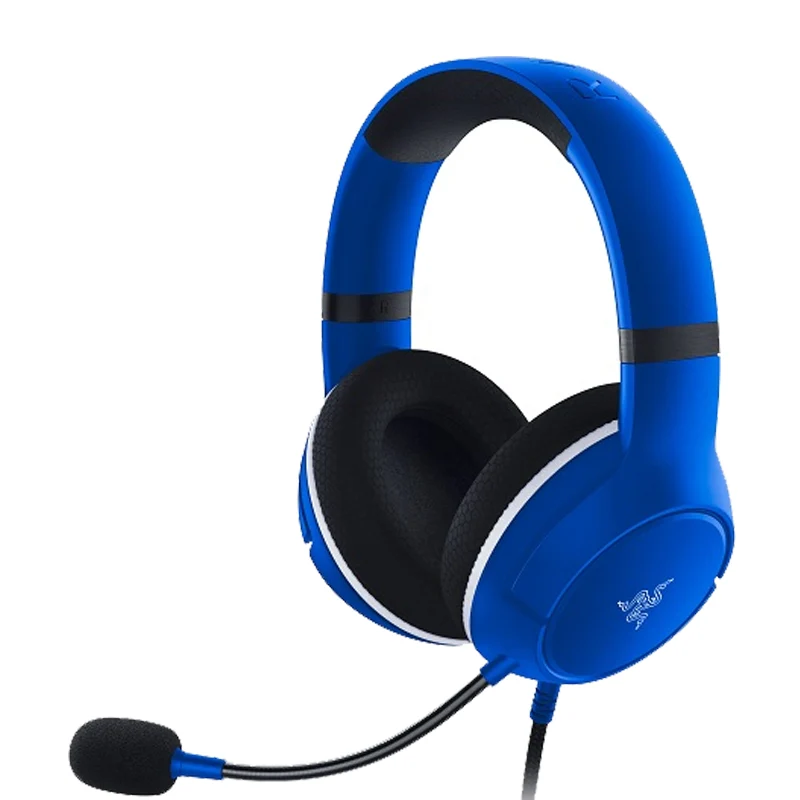 Razer Essential Wired Headset and Quick Charger for Xbox Controllers gaming Bundle - Shock Blue