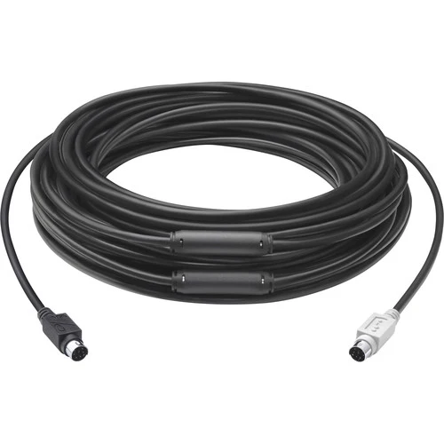 Logitech Group Extended Cable (10 M), Mini-DIN-6 Connection Type, For Large Conference Rooms - Black