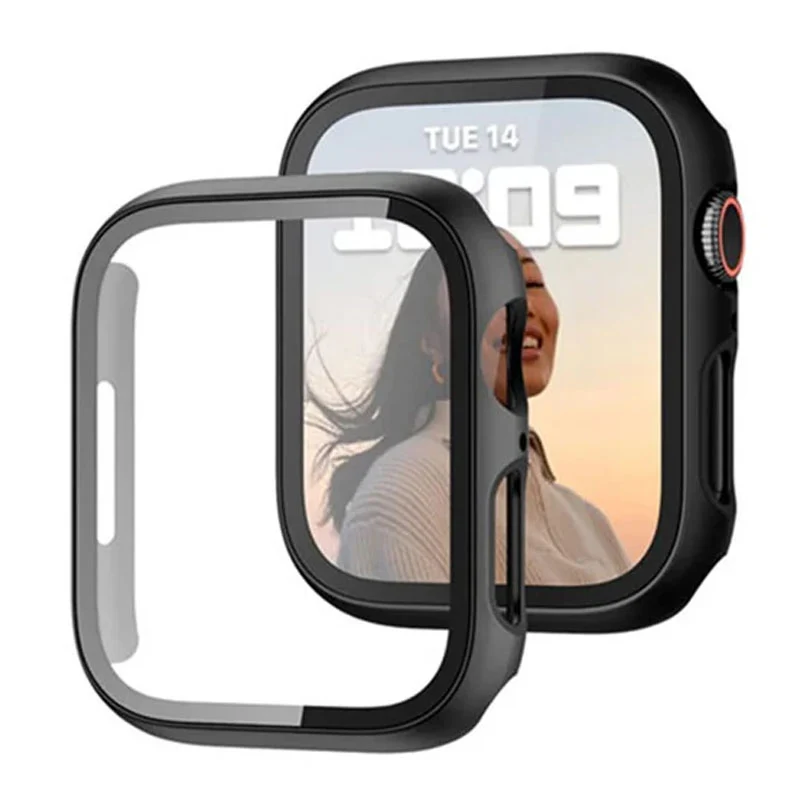 Apple Watch Full Protection Case with Tempered Glass For 41 MM Apple Watch - Black
